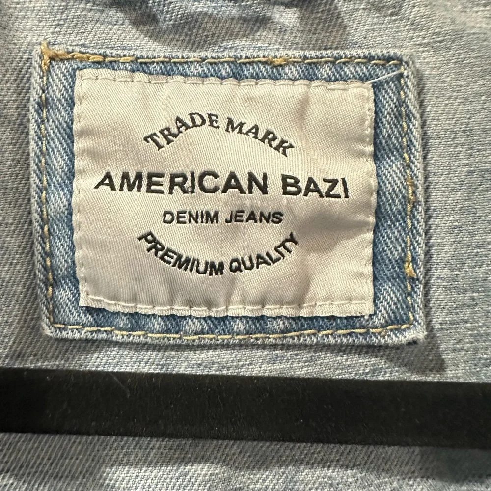 American Bazi Cropped Denim Jacket, 100% Cotton, Size 1X - Picture 11 of 11